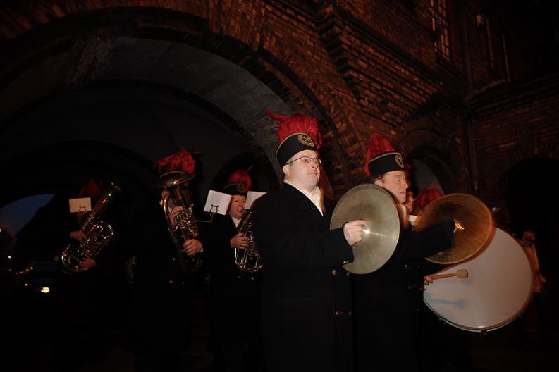 Barbórka. Orkiestra górnicza o poranku. Nikiszowiec. Katowice I